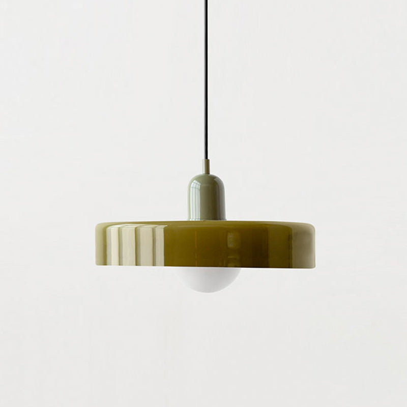 Colourful Pendant Lamp in Bauhaus Style - StiloGlas-Red-Green-25 x 18 cm-State of Style