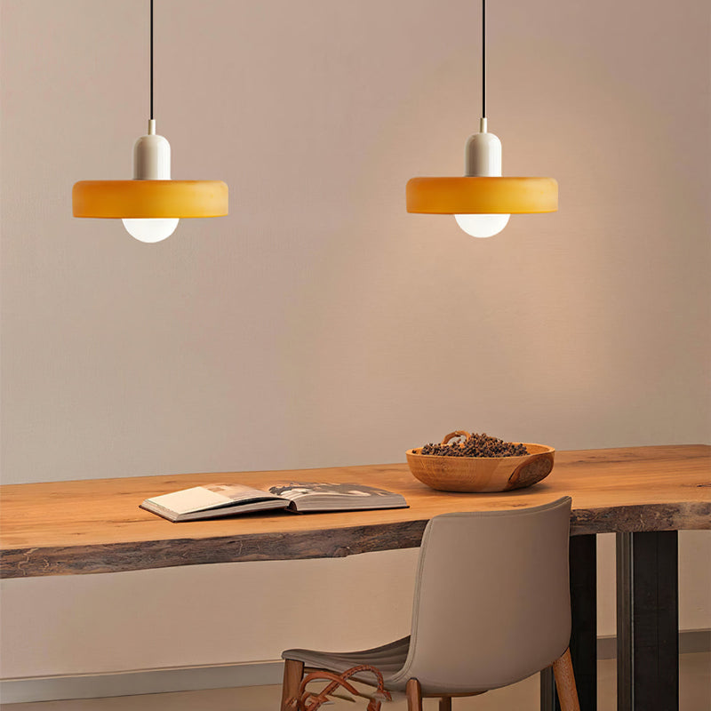 Colourful Pendant Lamp in Bauhaus Style - StiloGlas-Red-Green-25 x 18 cm-State of Style