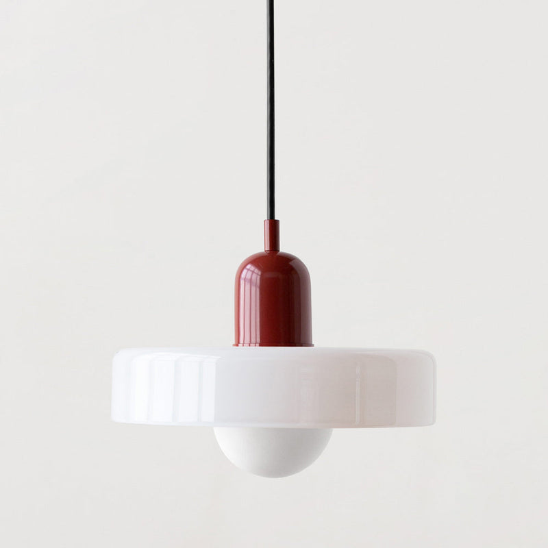 Colourful Pendant Lamp in Bauhaus Style - StiloGlas-Red-Green-25 x 18 cm-State of Style