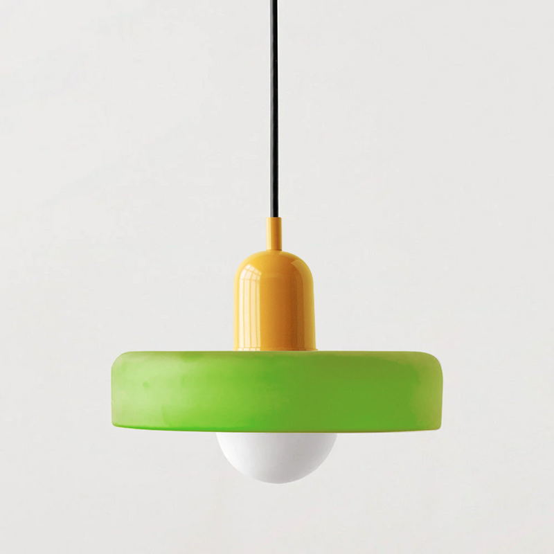 Colourful Pendant Lamp in Bauhaus Style - StiloGlas-Yellow-Icy Green-25 x 18 cm-State of Style