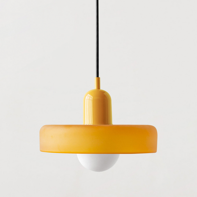 Colourful Pendant Lamp in Bauhaus Style - StiloGlas-Yellow-Yellow-25 x 18 cm-State of Style
