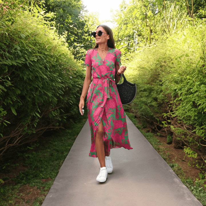 Colourful Summer Dress - Luna-Pink-S-State of Style
