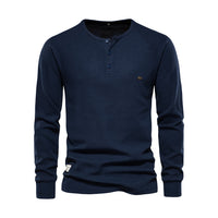 Comfortabele Heren Sweater - Arvid-Dark Blue-S-State of Style