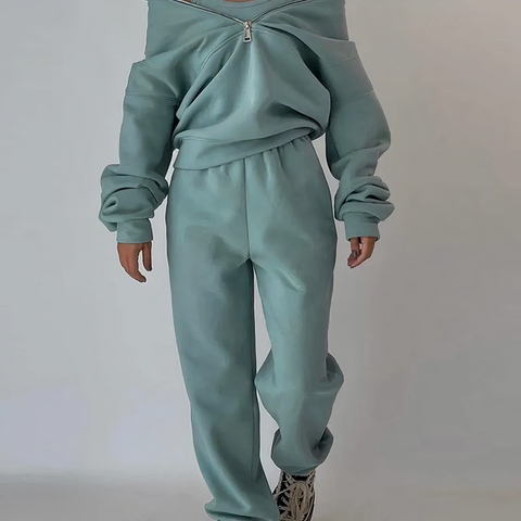 Comfortable 2-Piece Training Set | Elsie Activewear-Khaki-S-State of Style