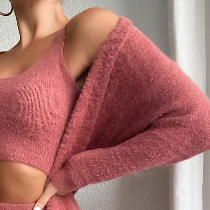 Comfortable 3-Piece Loungewear Set | Women's Relaxed Fit Homewear-Beige-S-State of Style