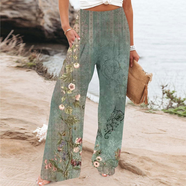Comfortable and Stylish Flared Women's Pants - Lotte-Green-S-State of Style