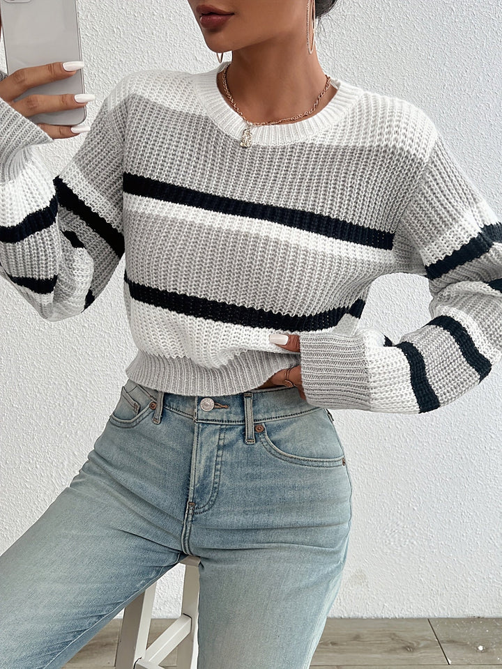 Comfortable and Stylish Knitted Jumper - Sienna-Grey-S-State of Style
