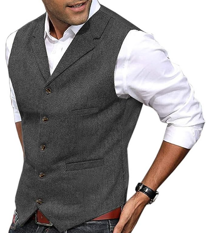Comfortable and Stylish Men's Waistcoat – Lars-Grey-S-State of Style