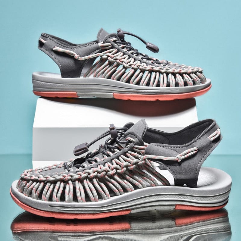 Comfortable and stylish summer sandals – Lioris-Grey Pink-3-State of Style