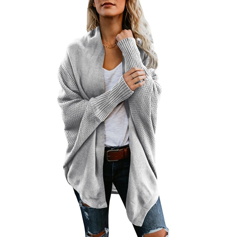 Comfortable and Stylish Women's Cardigan - Livia-Grey-One Size-State of Style