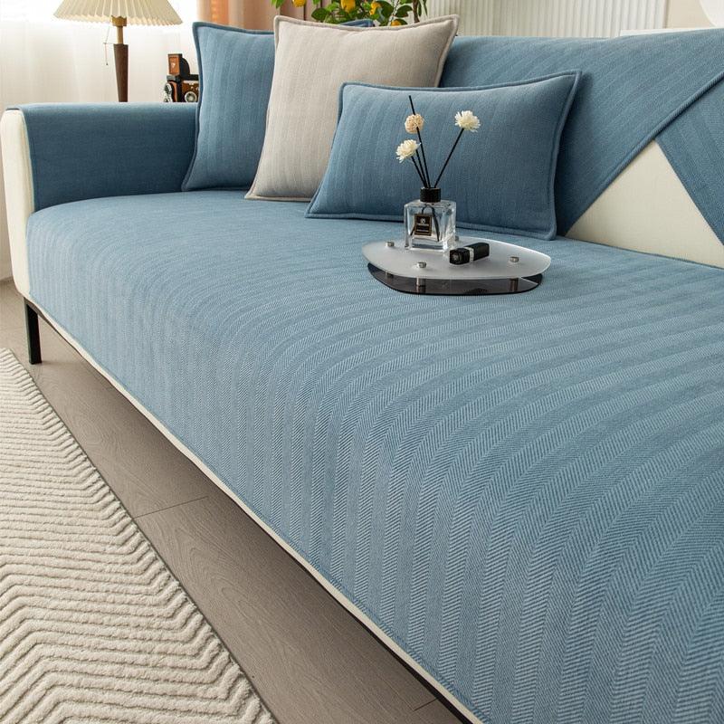 Comfortable Anti-Slip Cover for Your Couch – SnugMat-70x120cm-Blue-State of Style