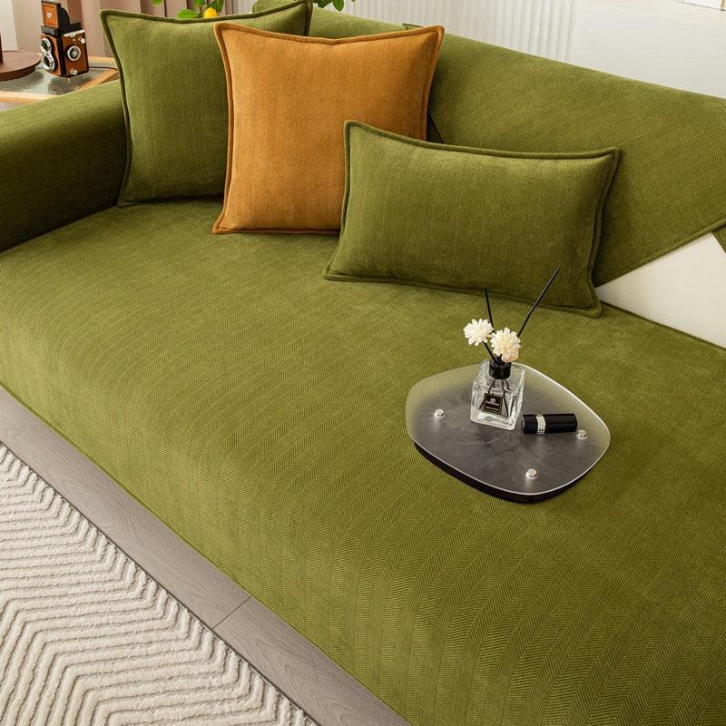 Comfortable Anti-Slip Cover for Your Couch – SnugMat-70x120cm-Green-State of Style