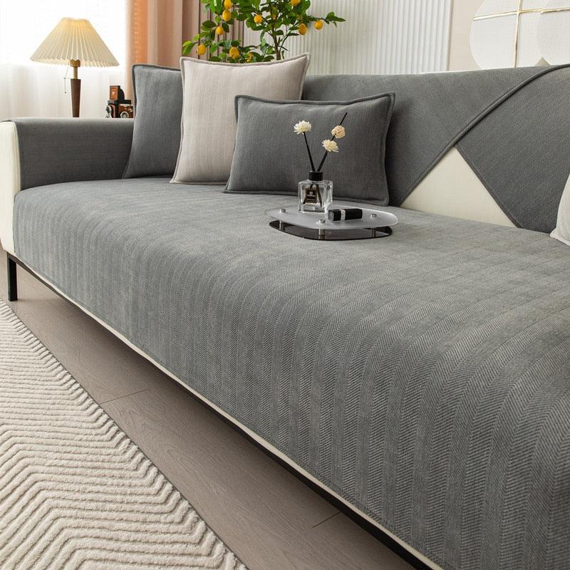 Comfortable Anti-Slip Cover for Your Couch – SnugMat-70x120cm-Grey-State of Style