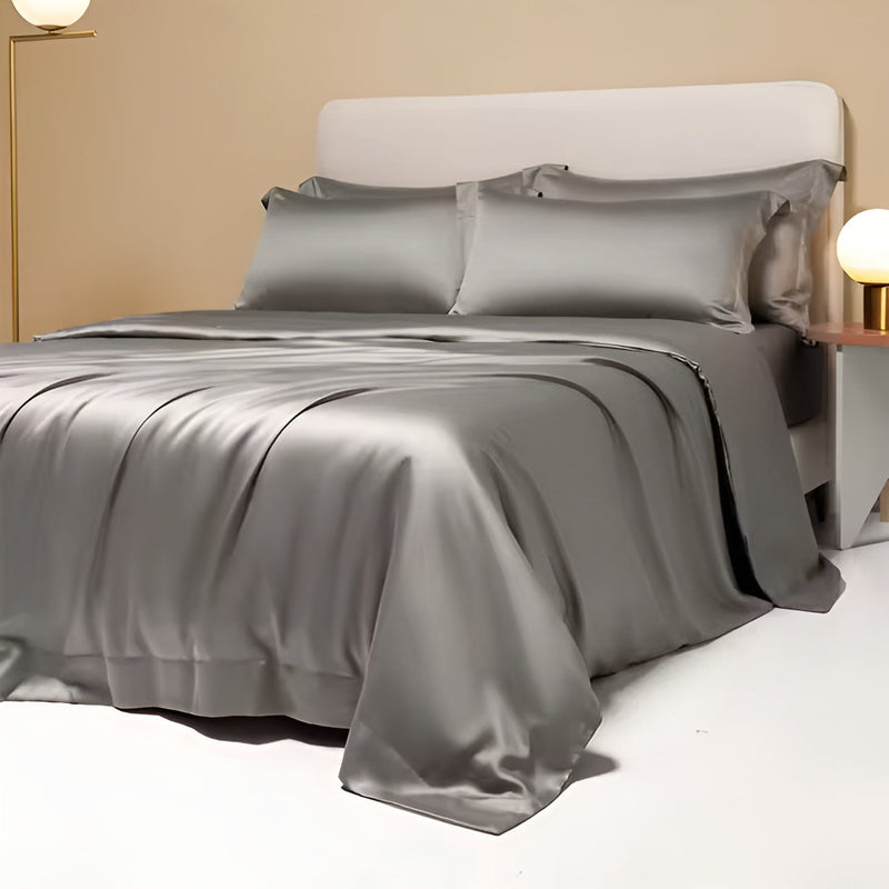 Comfortable Bamboo Duvet Cover - BambooDreams-Grey-150 cm × 200 cm-State of Style