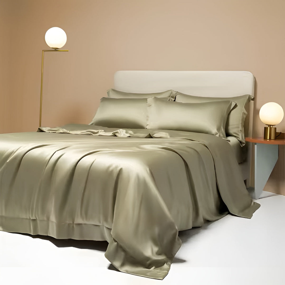 Comfortable Bamboo Duvet Cover - BambooDreams-Olive-150 cm × 200 cm-State of Style