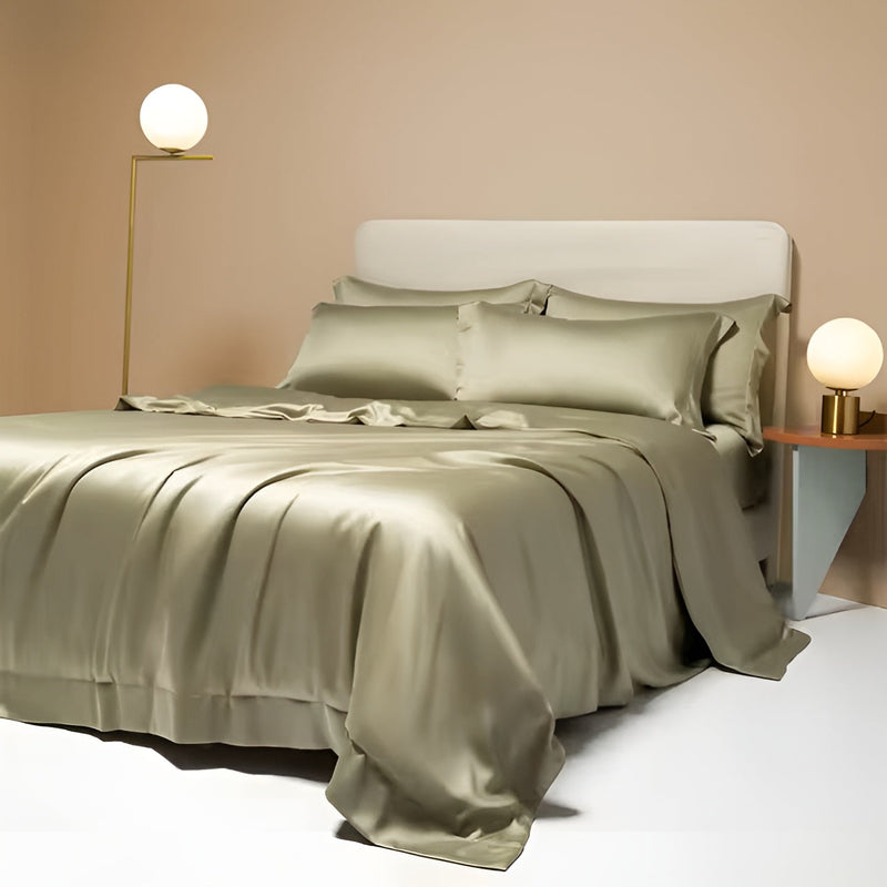 Comfortable Bamboo Duvet Cover - BambooDreams-Olive-150 cm × 200 cm-State of Style