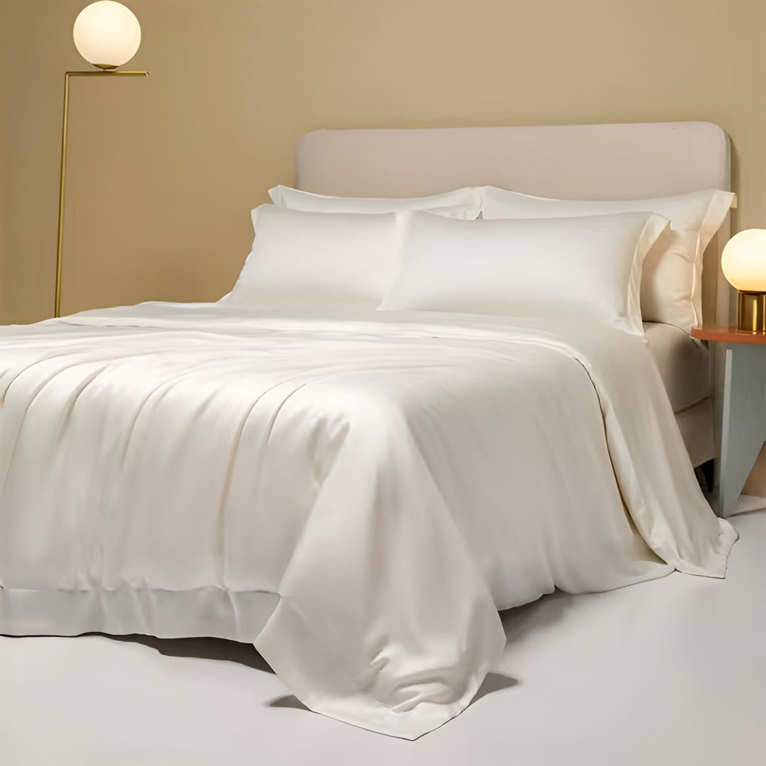 Comfortable Bamboo Duvet Cover - BambooDreams-White-150 cm × 200 cm-State of Style