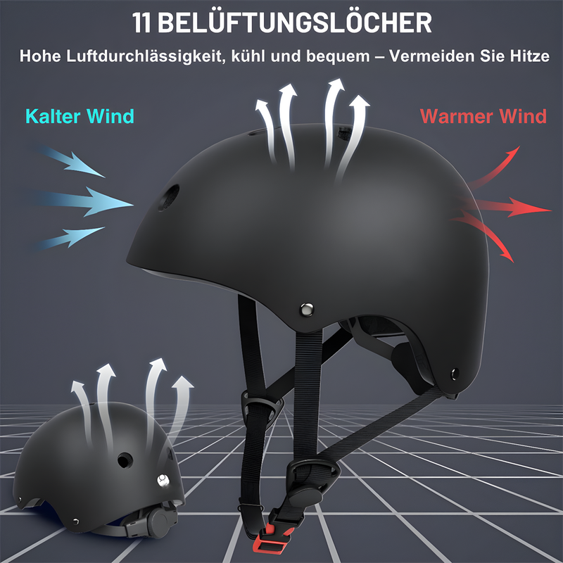 Comfortable Bike Helmet - SafeRide Bicycle Helmet-Black-S (51–55 cm)-State of Style