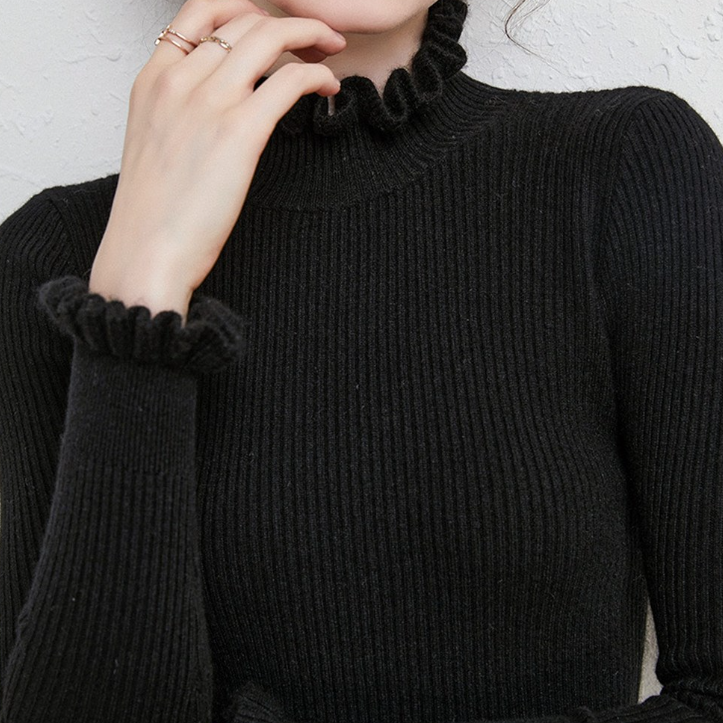 Comfortable Cashmere Women's Turtleneck Sweater - Aurélie-Black-S-State of Style