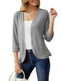 Comfortable Casual Knit Cardigan-Grey-S-State of Style
