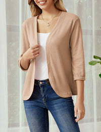 Comfortable Casual Knit Cardigan-Khaki-S-State of Style
