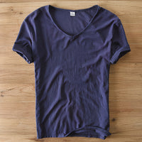 Comfortable Casual Summer Men's T-Shirt - Ruben-Dark blue-M-State of Style