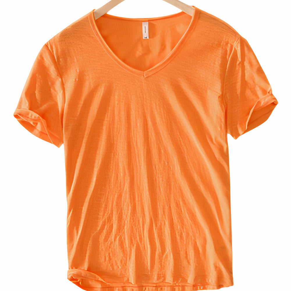 Comfortable Casual Summer Men's T-Shirt - Ruben-Orange-M-State of Style