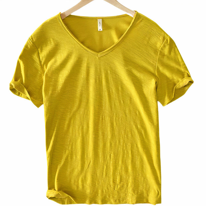 Comfortable Casual Summer Men's T-Shirt - Ruben-Yellow-M-State of Style