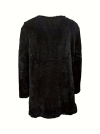 Comfortable Fleece Sweatshirt with Print - Luna-Light Blue-S-State of Style