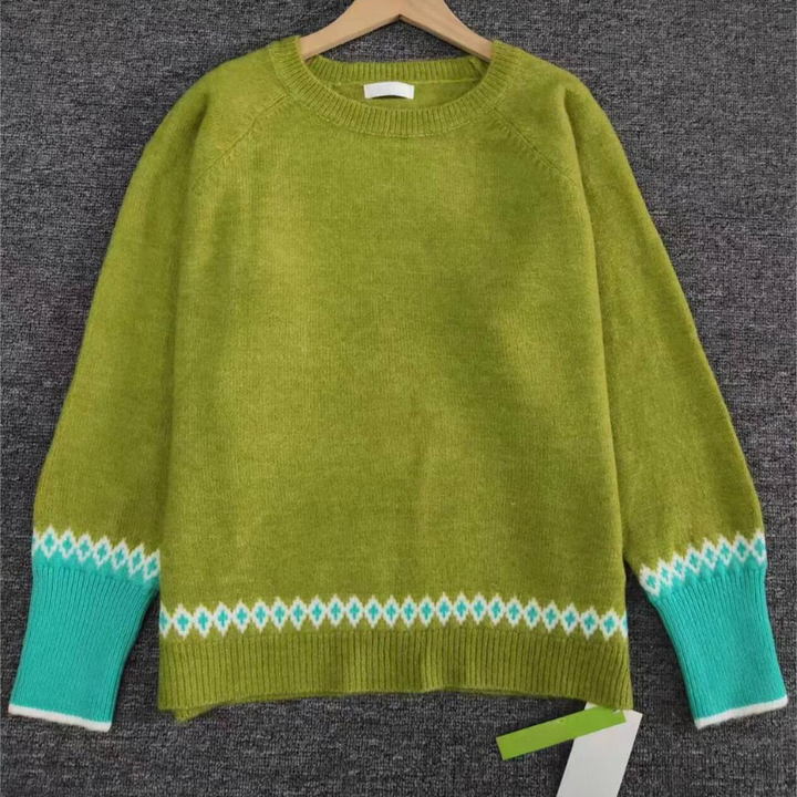 Comfortable Green Women's Jumper - Elin-S-State of Style