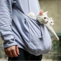 Comfortable Hoodie with Cat Pouch - CozyPurr-Black-S-State of Style