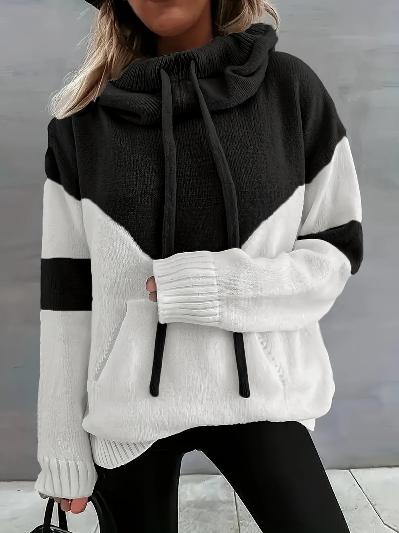 Comfortable Hoodie with Drawstring – Maya-Black-S-State of Style