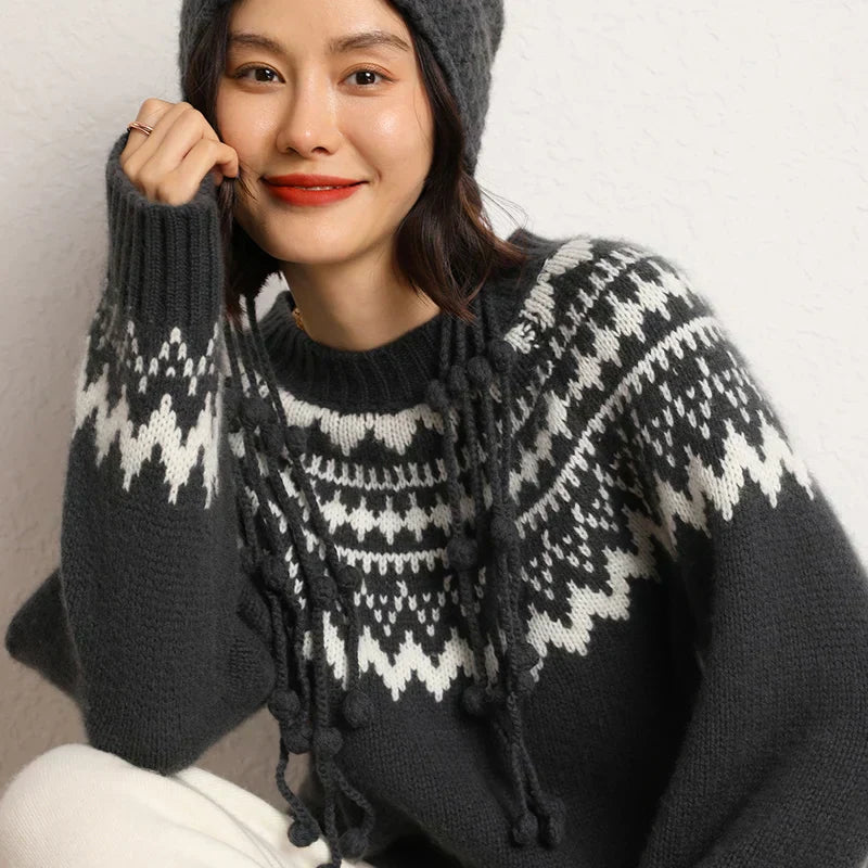 Comfortable Knitted Jumper for Women - Chloe-Beige-S-State of Style