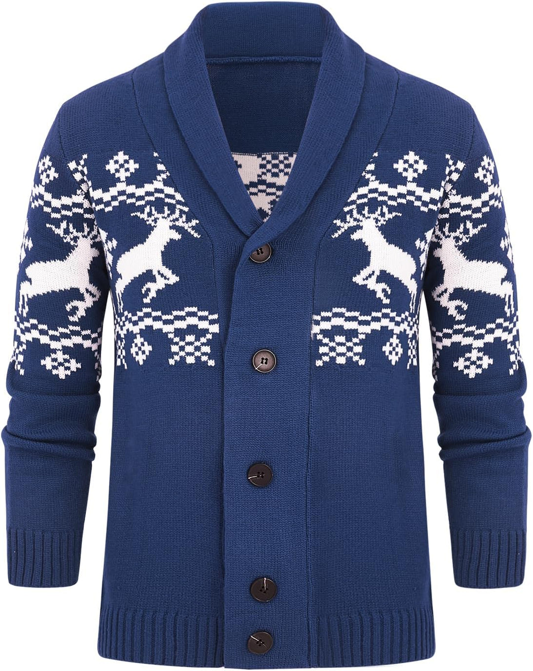 Comfortable Knitted Men's Cardigan - Lucas-Blue-M-State of Style