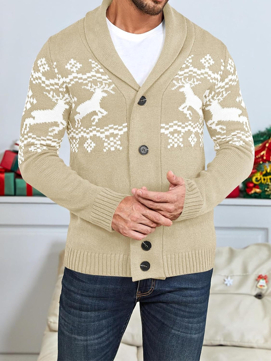 Comfortable Knitted Men's Cardigan - Lucas-Green-M-State of Style