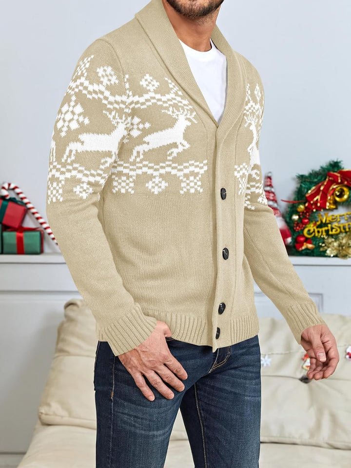 Comfortable Knitted Men's Cardigan - Lucas-Green-M-State of Style