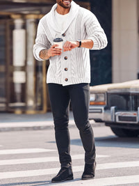 Comfortable Knitted Men's Cardigan - Lucas-Green-M-State of Style