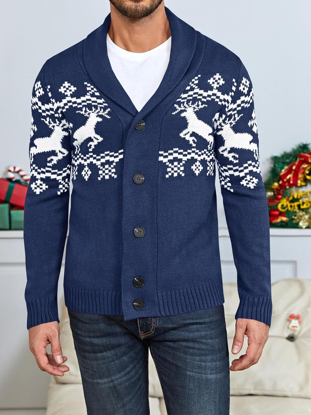 Comfortable Knitted Men's Cardigan - Lucas-Green-M-State of Style