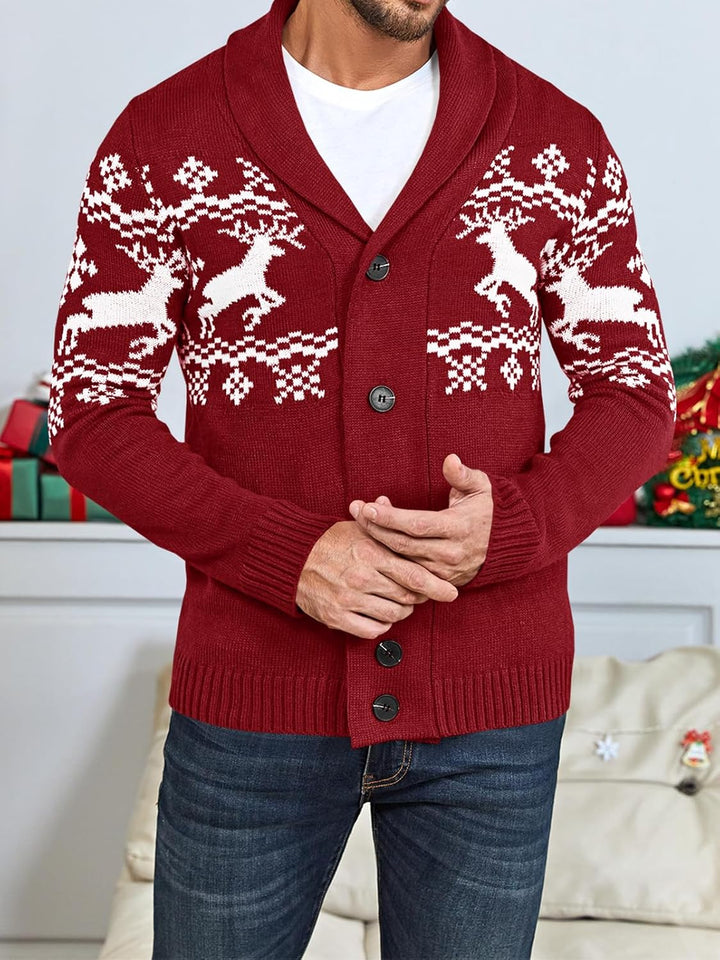 Comfortable Knitted Men's Cardigan - Lucas-Green-M-State of Style