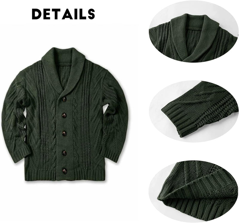 Comfortable Knitted Men's Cardigan - Lucas-Green-M-State of Style