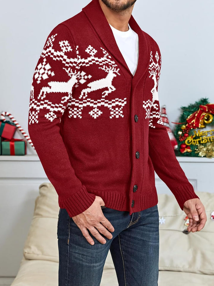Comfortable Knitted Men's Cardigan - Lucas-Green-M-State of Style