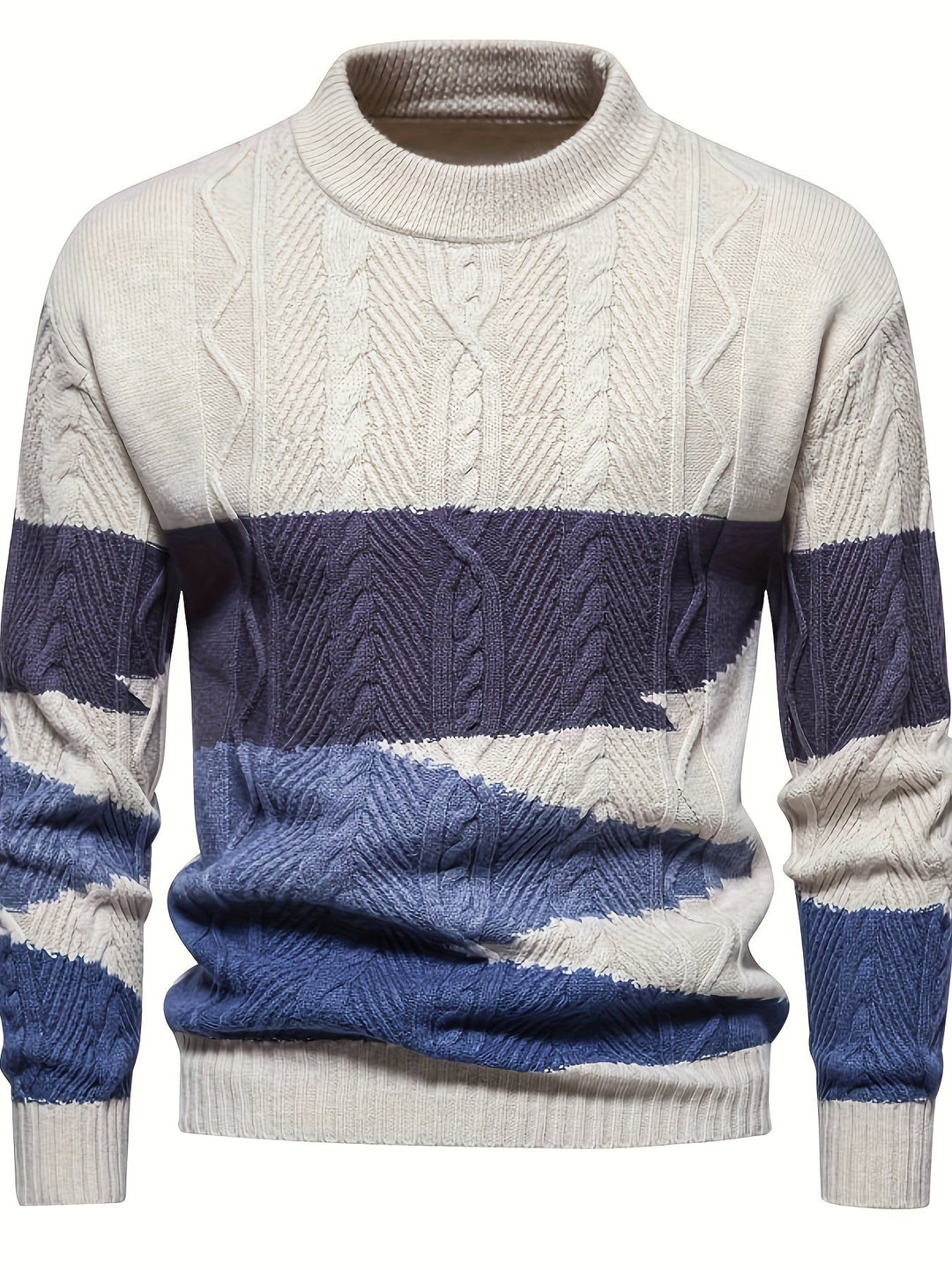 Comfortable Knitted Men's Sweater - Felix-Khaki-XS-State of Style