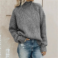 Comfortable Knitted Women's Jumper - Lily-Grey-One Size-State of Style
