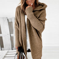 Comfortable Ladies Cardigan - Luna-Khaki-S-State of Style