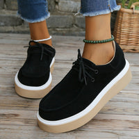 Comfortable ladies' lace-up shoes with cushioning – Aveline-Black-3-State of Style