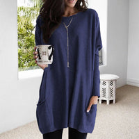 Comfortable Ladies' Sweater - Lina-Dark Blue-S-State of Style