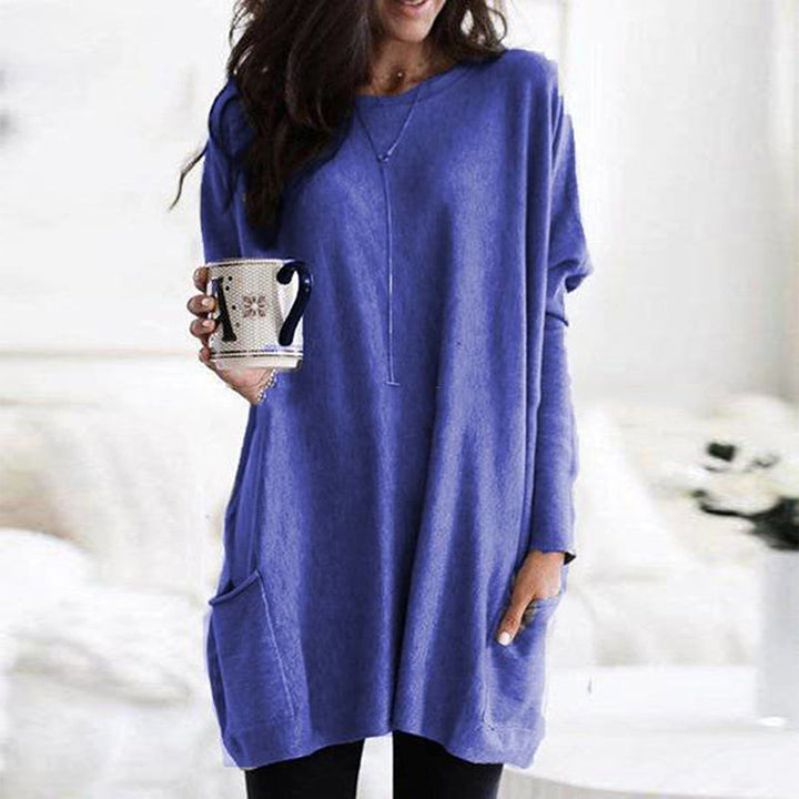Comfortable Ladies' Sweater - Lina-Light Blue-S-State of Style