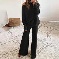 Comfortable Lounge Set For Women | Relaxed Fit | Casual Homewear-Black-S-State of Style