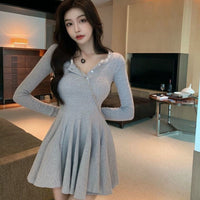 Comfortable Madeleine Dress | Soft & Stylish Women's Wear-Grey-S-State of Style