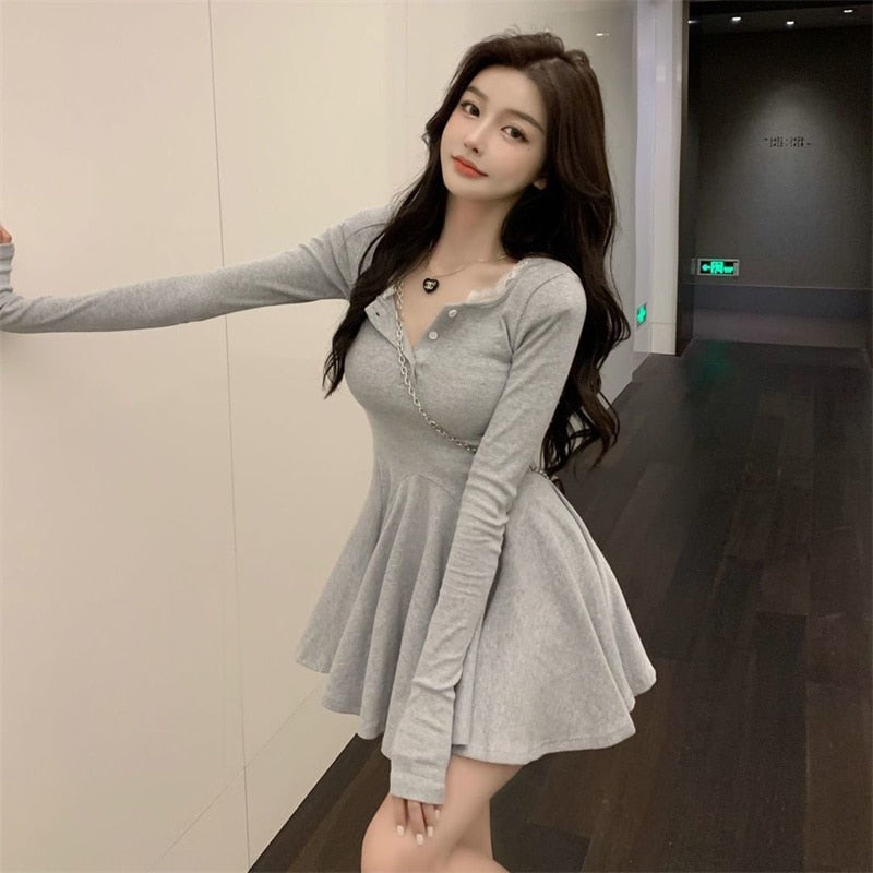 Comfortable Madeleine Dress | Soft & Stylish Women's Wear-Grey-S-State of Style